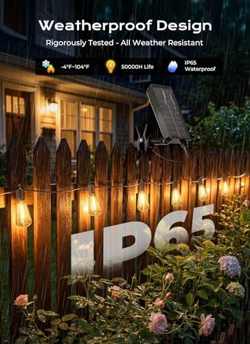 Brightown 76FT Solar String Lights Outdoor Waterproof, 26Hrs Runtime - Image 4