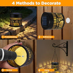 4 Pack Solar Fence Lights Outdoor, Metal Solar Powered Wall Deck Step Light - Image 5