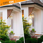 MATAMEYE Outdoor Wall Lantern, Exterior Waterproof Wall Sconce Light Fixtures, Gold Front Door Lighting with Clear Beveled Glass Shade, 2 Pack - Image 7