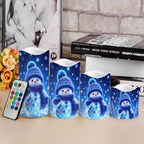 Snowman LED Flameless Candles Set of 4 - Image 4