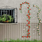 86.5" x 19.7" Metal Garden Trellis for Climbing Plants, White - Image 6