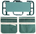 Garden Kneeler Seat with 2 Tool Pouches Height Adjustable Foldable Stool (Green) by Rjrjc