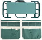 Chrees Garden Kneeler Seat with Tool Pouches, Height Adjustable Foldable - Image 6