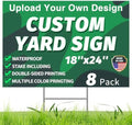 Custom Yard Sign, 18"x24", 8 Pack, Full Color Double Sided by DP+BOUTIQUE