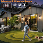 16in 2-Light Bronze Outdoor Wall Lights Motion Sensor Porch Light - Image 5