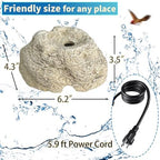 SAC SMARTEN ARTS Fountain for Bird Baths for Bird Bath Fountain with 7.5W Water Pump Resin Granite Rock Water Feature for Garden Patio Lawn Hummingbird Birdbath Fish Tank and Aquariums - Image 2