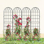 DoCred 4 Pack Garden Trellis for Climbing Plants, 59 Inch Metal Trellis by DoCred