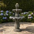 European Style Tiered Garden Fountain, Resin Outdoor Water Feature by Unknown
