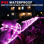 100ft Rope Lights For Outside,Connectable & Flexible Tube Lights with 8 Modes Controller,Waterproof Purple LED Rope Lighting for Deck,Garden,Pool,Patio,Bedroom,Party,Indoor & Outdoor Landscape Light - Image 5