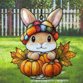Cute Little Bunny Autumn Acrylic Suncatcher by AVAGAN