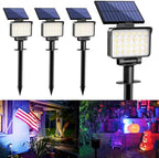 Solar Spot Lights Outdoor Waterproof, 4 Packs, RGB by COOZAMING