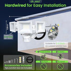 ALUSSO Motion Sensor Outdoor Lights, 40W 4500LM Flood Lights Outdoor 120V - Image 2