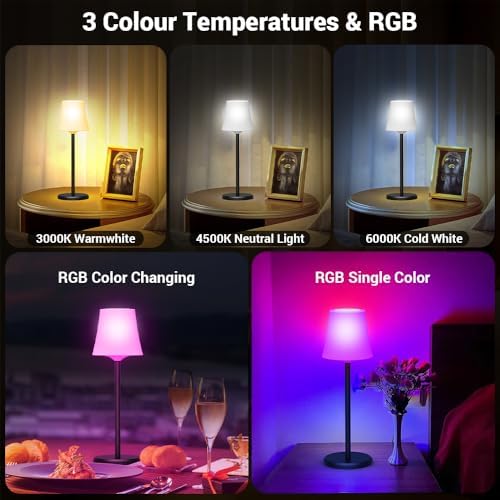 2 Pcs Watrerproof Shower Lamp led Rechargeable Cordless Touch Lamps - Image 5