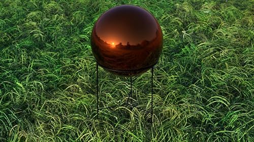 Lulu Decor, Dark Copper Stainless Steel Gazing Mirror Ball Size 12 with Stand - Image 3