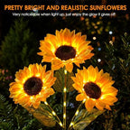 Solar Sunflowers Outdoor Waterproof Flowers Lights Yard Garden Fall Decor - Image 2