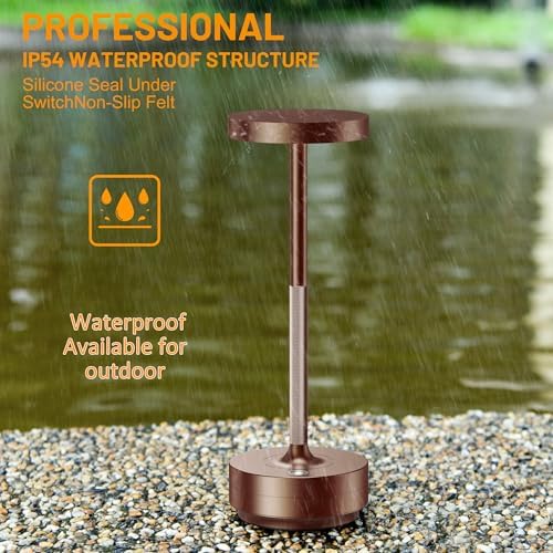 LED Cordless Table Lamp Rechargeable,Battery Powered Outdoor Table Light - Image 2