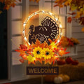 Thanksgiving Decorations Outdoor,Solar Lights Turkey Yard Sign Garden Stake by LiraniwindHomeGardenDecor