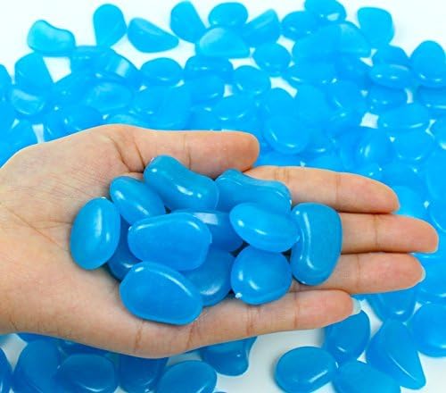 19.4Lbs 4800Pcs Glow in The Dark Stones Garden Pebbles Rocks Indoor Outdoor Decor Luminous Stone for Walkways Driveway Yard Grass Fish Tank Large Bag - Image 2