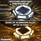 SIEDiNLAR Solar Deck Lights Outdoor 2 Modes LED, 8 Pack White/Warm Lighting - Image 3