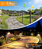 ELECLINK 8 Pack Solar Pathway Lights Outdoor, Adjustable Solar Powered Garden Lights with Bigger LED Lens, Auto On/Off Outdoor Waterproof Solar Lights for Yard Patio Lawn Sidewalk Walkway Driveway - Image 5