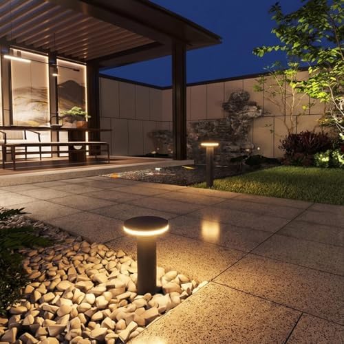 Outdoor Pathway Lights, 11.8“-31.5" 3000K LED Bollard Lights Outdoor, IP54 Waterproof Path Lamp, Modern Commercial Landscape Lighting for Driveway Walkway Sidewalk Garden Lawn - Image 3