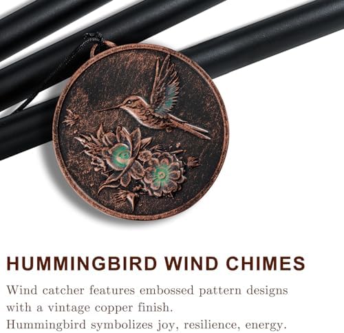 34”Hummingbird Wind Chimes for Outside, Gifts for Women Mom Grandma - Image 6