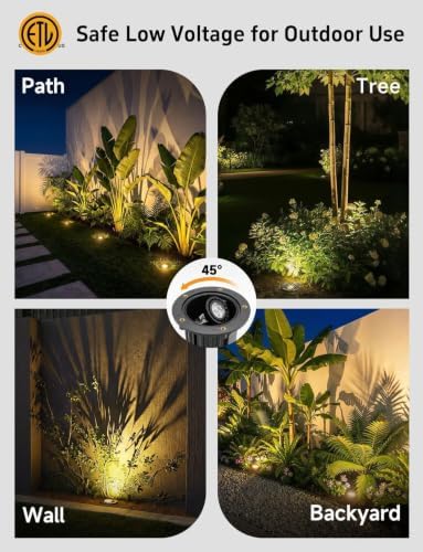 Gardenreet 12V Low Voltage Brass Well Light, In-Ground, 6 Pack - Image 5