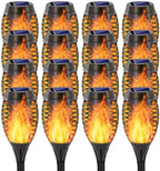 Solar Flame Lights Outdoor, Flickering Flame Effect Waterproof LED Torch Lights for Garden Patio Pathway Decoration, 6 Pack, Warm Color, 12 Inches (16) by Unknown