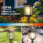 Mancra Solar Outdoor Lights Waterproof, 8 Pack Metal Glass Solar Pathway Lights Outdoor Lighting Garden Decor for Landscape Path Yard Patio Driveway (Warm White) - Image 4