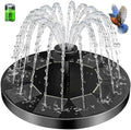 Solar Fountain Pump, 2026 Updated 2.5W Solar Powered Water Fountain with 6 Replacement Nozzles, Floating Solar Fountain for Bird Bath, Pond, Pool, Garden and Backyard by Unknown