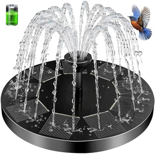 Solar Fountain Pump, 2026 Updated 2.5W Solar Powered Water Fountain with 6 Replacement Nozzles, Floating Solar Fountain for Bird Bath, Pond, Pool, Garden and Backyard by Unknown