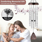 Fabuday 32'' Sympathy Wind Chime Memorial Gift for Loss of Loved One Bronze - Image 2
