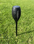 4pcs Solar Outdoor Waterproof Dancing Flickering Flame Torch Stake Lights with Auto On/Off Switch Dusk to Dawn for Garden Yard Landscape Pathway Christmas Lights Decoration - (Small) - Image 2