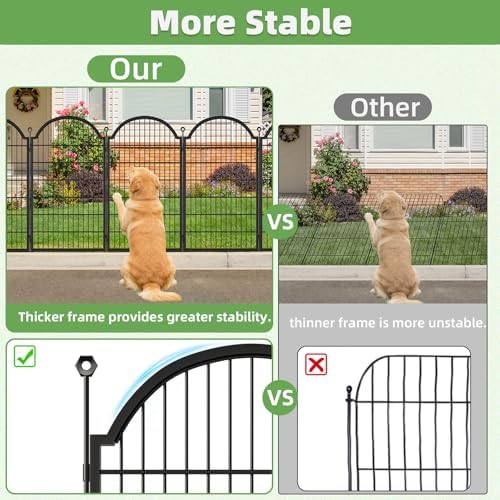 8 Panels No Dig Garden Fence, Dog Fence Outdoor for Yard, 48in(H) x 18ft(L) - Image 6