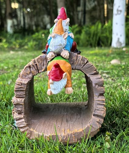 Decorative Gutter Downspout Extensions Statue,3" x 4" Downspout Extension Sculpture,Gnomes Decorative Rain Gutter Downspout Extension Figurine Decor Sculpture for Lawn Yard - Image 3