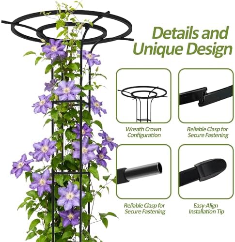 Trellis for Climbing Plants Outdoor - 69" Plant Support, (2PCS) - Image 4
