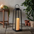 Outdoor Flameless Candles with Remote Waterproof LED Pillar Candle Set of 2 - Image 4
