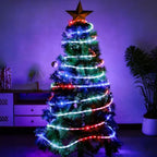 DINGFU 50ft 360 LED Rope Lights, Red White and Blue Rope Lights for Outside - Image 3