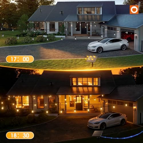 addlon 33FT(27+6) Solar String Lights Outdoor, Last 20+ Hrs, USB Charging - Image 5