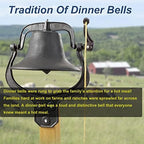 Cast Iron Dinner Bell Large Outdoor Church School Bell Dinner Bells for Outside Farmhouse Vintage Style Church Bells with Clear and Bright Sound - Image 5