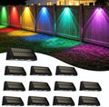 Solar Fence Lights Outdoor,RGB Color Changing Lights,18-20H,12 Pack by idyllight