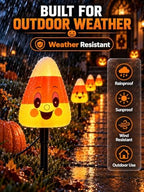 Abeja 7FT Halloween Candy Corn Pathway Lights, 4 LED Outdoor Yard Stakes - Image 4