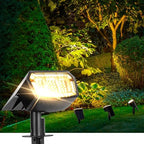 AUDERWIN Solar Spot Lights Outdoor Waterproof, 4 Packs, Warm White by AUDERWIN