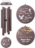Personalized Sympathy Wind Chimes Dove Forever in Heart by ExtrabilyOfficial