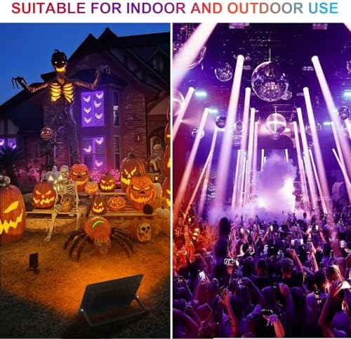 100W RGB LED Floodlight Outdoor 4pcs, Smart RGBCW Flood Lights Colorful with Bluetooth WiFi APP Control Spotlight Color Changing Dimmable Party Lights for DJ Disco Party Garden Halloween Stage - Image 3