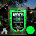 Colorful Glow-in-The-Dark Garden Stones,Night Guide Pebbles,for Aquarium Fish Tank Sidewalk Garden Path Patio Terrace Lawn Yard Ornaments Colorful Cobbles Decor (600, Green) by Unknown