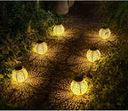 TAKE ME 2 Packs White Solar Lanterns Outdoor Waterproof Garden Laterns Metal Retro Lights for Mothers Gifts Mom Wife Grandma Birthday Gifts (White Set of 2) - Image 6