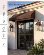 FEMILA 26" Outdoor Wall Sconce, Large Exterior Lighting Fixtures, 3-Light Outdoor Wall Lantern Porch Lights for Patio, Garage, Doorway, ORB Finish, E12 Base, 4FD54B-L ORB-WP - Image 6