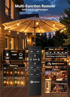 Brightown Outdoor String Lights, 100FT Shatterproof LED Patio Lights with 46 Dimmable Plastic G40 Bulbs, 2700K Waterproof Connectable Hanging String for Backyard, Cafe, Porch, Deck, Home Decor - Image 4