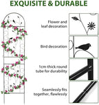 86.5" x 19.7" Metal Garden Trellis Outdoor for Climbing Plants, Black - Image 3